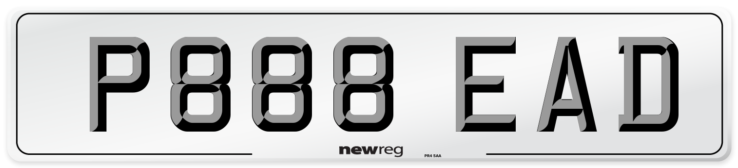 P888 EAD Number Plate from New Reg